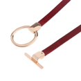 thumbnail image 4 of Cinturón de cuero de PU para mujer de primera calidad, pantalones , pantalones, cinturón de vestir, hebilla de Metal rojo Zulema Cinturón de mujer, 4 of 8