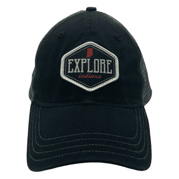 Richardson Local Yokel Explore Indiana Trucker Cap Black, Size M/L