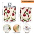 thumbnail image 5 of Yayeee 4 Pack Qtip Holder Bathroom Cotton Swab Canister with Lid Clear Dispenser Set, Cute Cherry, 5 of 6