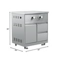 thumbnail image 3 of 32 in. Outdoor Kitchen Liquid Propane Side Burner with Bottom Cabinet in Stainless-Steel (KM-OKS-SBC), 3 of 13