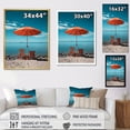 thumbnail image 4 of Designart "Coral Blue Miami Beach Umbrella" Nautical & Beach Floater Framed Canvas Print, 4 of 7
