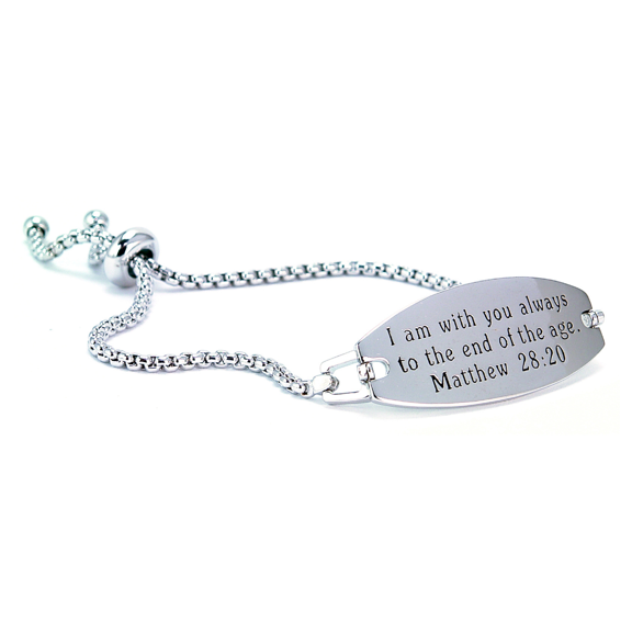 Good Works Matthew 28:20 Adjustable Bible Verse Bracelet