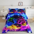 thumbnail image 2 of Castle Fairy Abstract Gamepads Boy Full Size Comforter Sets,Video Game Bedding Sets, 2 of 8