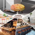 thumbnail image 4 of SEANATIVE Thanksgiving Maple Leaves Stool Seat Covers 2 PCS Round Stool Cushion Music Fall Slipcover Stool Cover Size M Bar Chair Covers for Home Garden Coffee Shop Bar Chair, 4 of 7