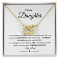thumbnail image 3 of To My Daughter, Interlocking Hearts Necklace, 3 of 6