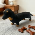 thumbnail image 4 of Dachshund Dog Plush Stuffed Animal, Realistic Soft Companion Plush Dog, 4 of 8