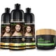 thumbnail image 1 of Herbishh Ultimate Grey Hair Color Shampoo Kit (3 Dye Shampoos + 1 Argan Mask) Smooth and Long-Lasting Color for Men & Women - Easy & Quick to Use Combo (Light Brown), 1 of 5