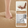 thumbnail image 5 of 77.2" Teddy Fabric, No Assembly, 32D High Density Sponge Boneless Sofa, Fluffy Comfy Couch with Double Chaises, Sleeper Sofa, Contrast Color Design, Symmetrical Aesthetics for Living Room (Grey), 5 of 11