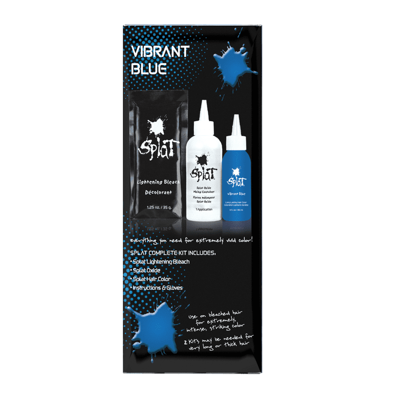 blue hair dye bottle