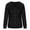 Black, variant on IROINNID Women's Leisure Short Coat Round Neckline Solid Color Zip Up Long Sleeve Outwear, Black