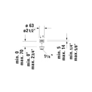 Duravit 0050521092 Metal Push-Pull Drain, Polished Chrome