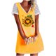 thumbnail image 1 of Vestido casual sexy de verano para mujer Vestido de manga corta con estampado floral y cuello en V Pompotops  ghjkhdj16442, 1 of 5