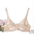 thumbnail image 5 of LYEAA Lace Bras for Women Underwire Push Up Bras Supportive Lightweight Breathable Soft Comfortable Everyday Bra Beige 36, 5 of 5