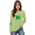 thumbnail image 3 of Blusas y camisas de manga larga con cuello redondo, moda del Día de San Patricio, blusa informal con estampado bonito de manga larga para niños y niñas., 3 of 5
