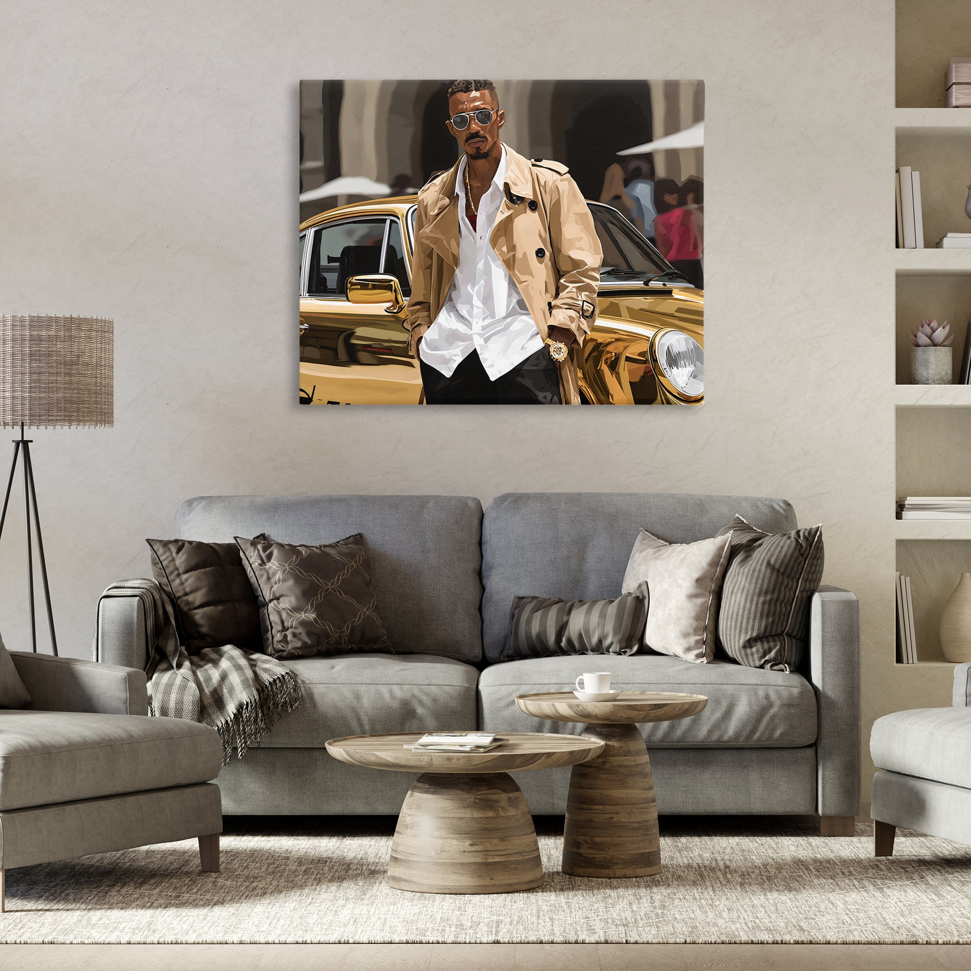 Stupell Industries Classy Gilded Sportscar & Driver Canvas Wall Art, design by Franklyn Gregory