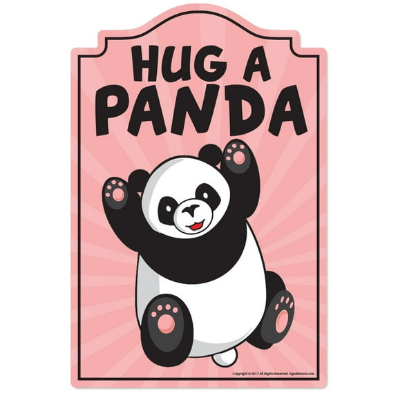 Hug A Panda Novelty Sign
