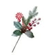 thumbnail image 2 of Adornos navideños | Ramas artificiales de frutos rojos para decorar mesas y árboles festivos | Juego de 3 piezas de vegetación de PVC con hojas flexibles, 2 of 6