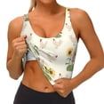thumbnail image 3 of Hirioo Flowers And Hens for Women's Sports Vest with Full-Print Design, Stretchy Fabric and Removable Pads-X-Large, 3 of 8