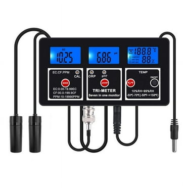 7 in 1 Water Quality Tester Multi-Function EC/TDS//PH/ORP/Humidity/TEMP Meter for Swimming Pool, Fish Pond US Plug