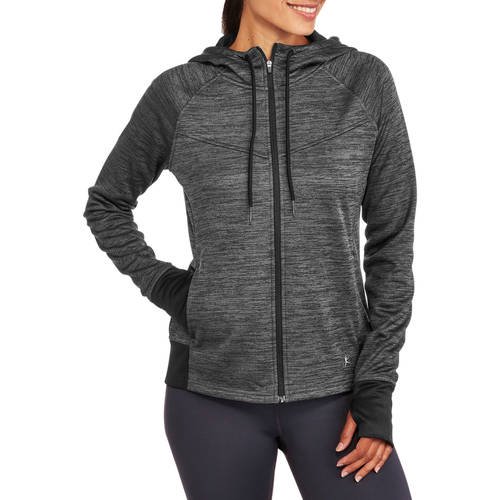 Danskin Now - Women's Active Tech Fleece Full Zip Hoodie - Walmart.com ...