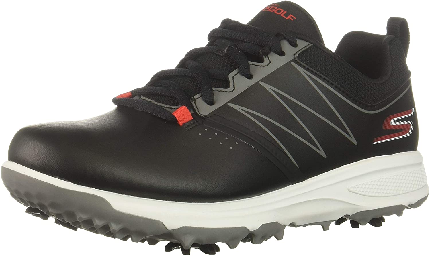 Skechers Boys' Blaster Golf Shoe, Black/Red, 4 M US Big Kid Walmart