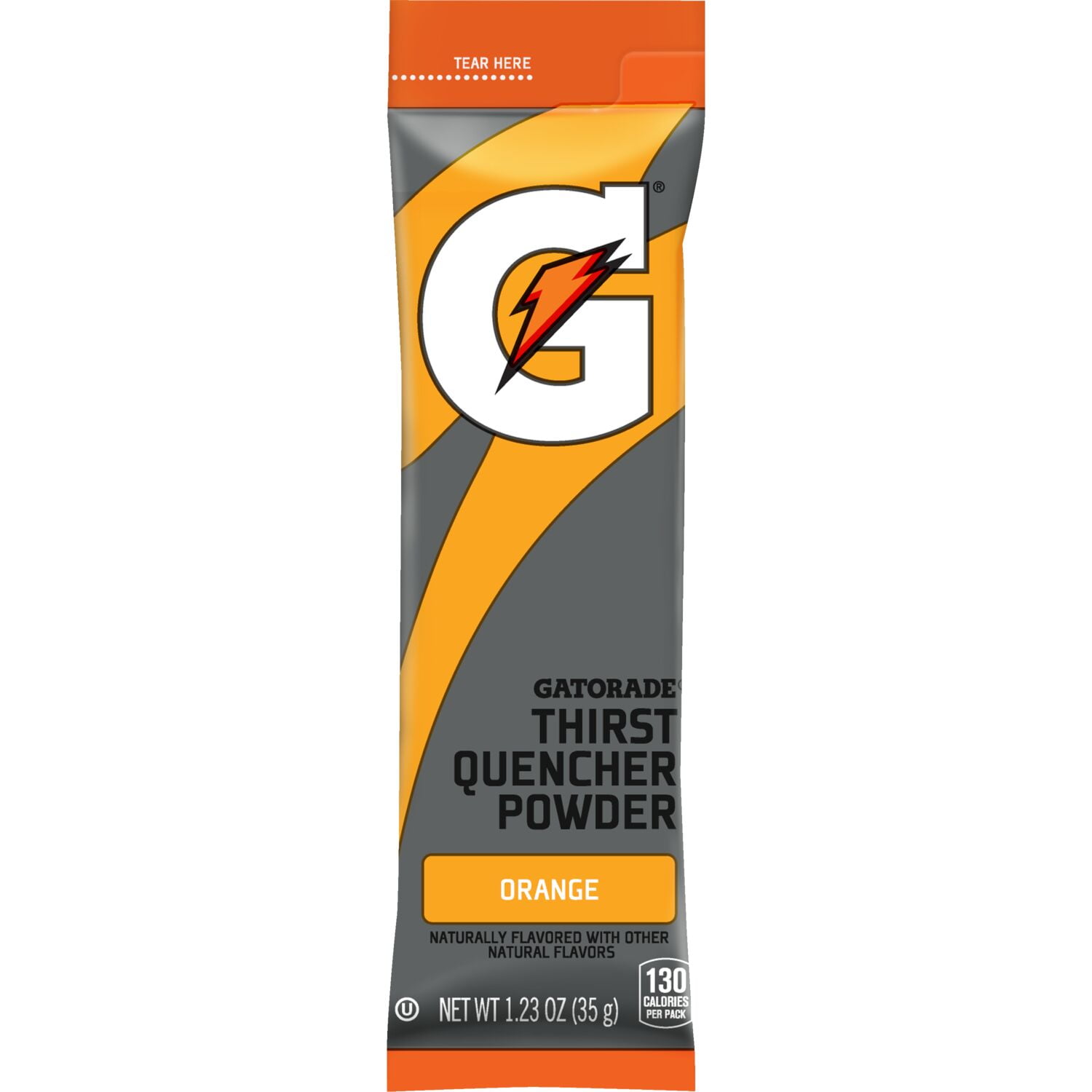 Gatorade Thirst Quencher Orange Sports Drink Mix Powder, 1.23oz, 10 Count Packets