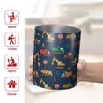 thumbnail image 5 of 12oz Coffee Tumblers Cartoon Construction Vehicles Traffic Signs Stainless Steel Vacuum Insulated Travel Tumbler Coffee Cups Mug with Lid and Straw with Cleaning Brush for Cold & Hot Drinks, 5 of 5