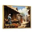 thumbnail image 2 of Designart "Market in Vibrant Africa II" African Floater Framed Wall Art Print, 2 of 7