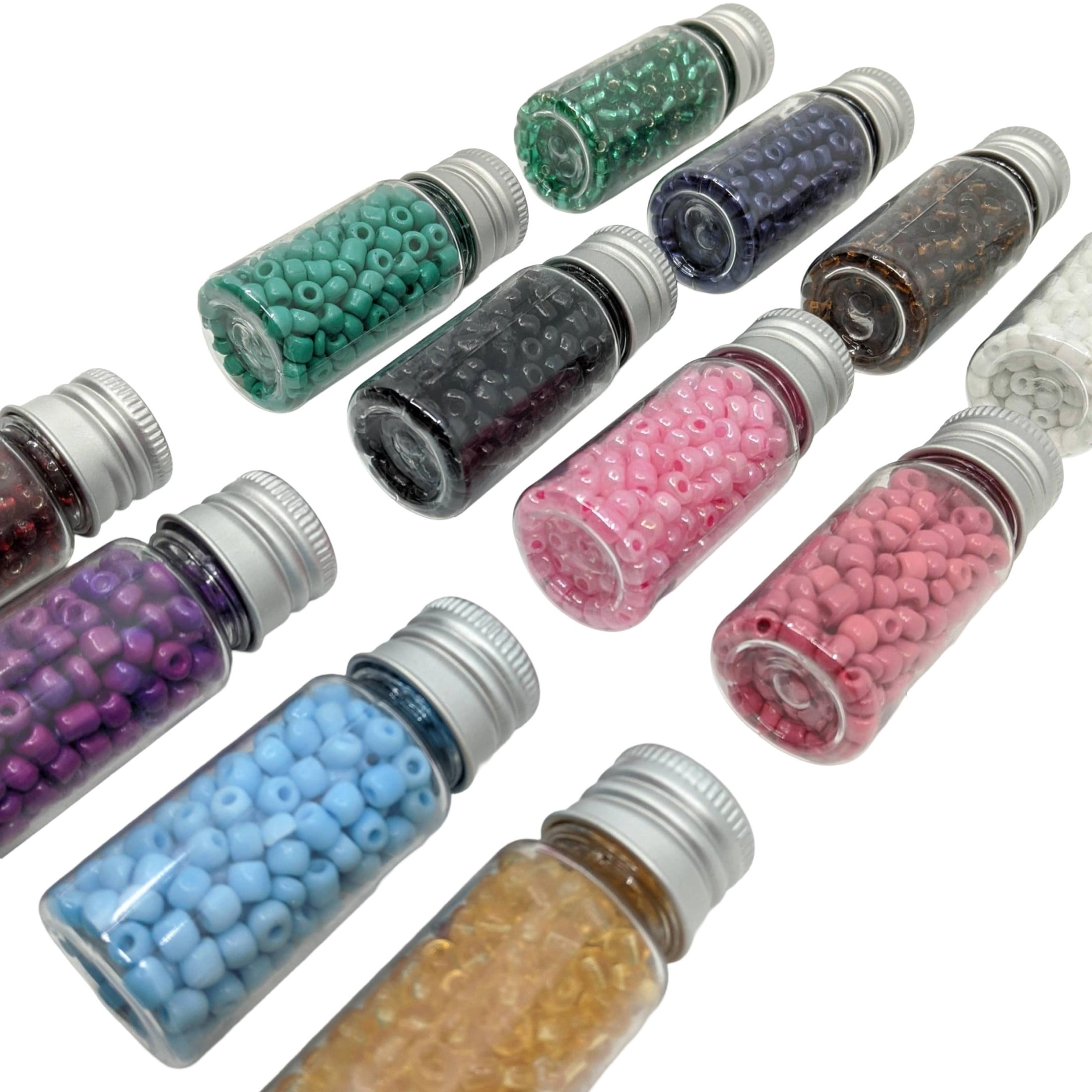Blue Moon Beads 6 Pack Bright Rainbow Glass Seed Bead Mix for DIY Jewelry Making, 72 Bottles-Unisex, Adult