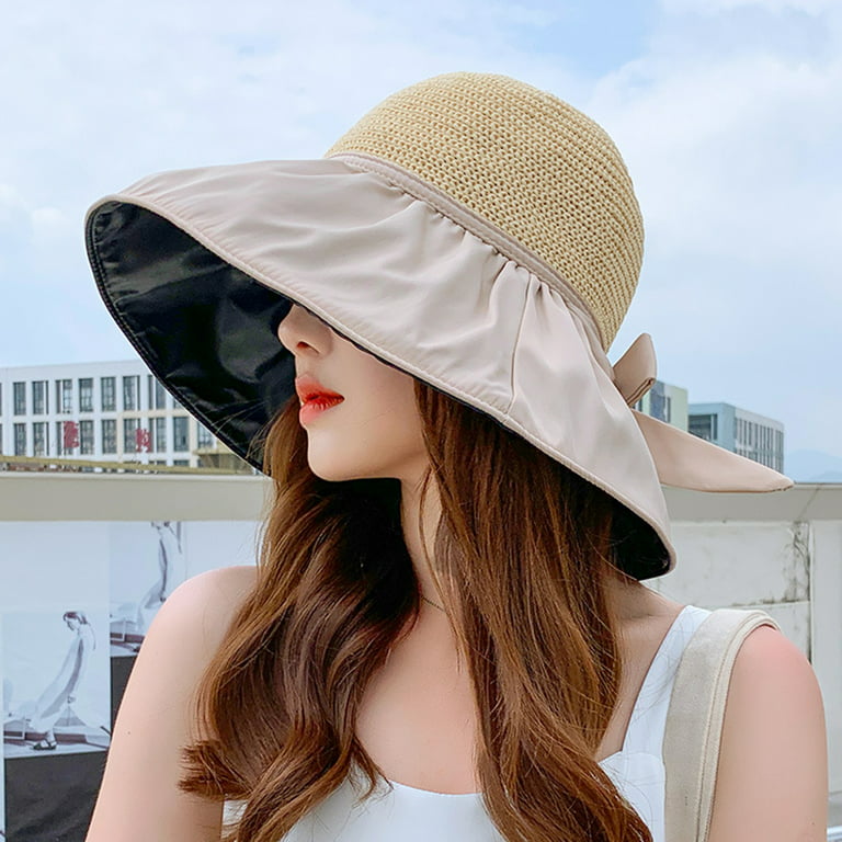 Boc Women Fisherman Hat Sunscreen Anti-UV Adjustable Fasten String