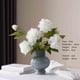 thumbnail image 2 of Jarrón de cerámica con peonías de caramelo blanco, adorno decorativo for sala de estar, mesa de comedor china, flores artificiales, 2 of 4