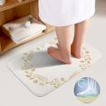 thumbnail image 3 of Gold Floral Round Frame Bathroom Rugs Set 2 Pieces, Bathroom Set - Quick Drying Bath Mat And U-Shaped Toilet Rug, Water Absorbent Bath Carpet For Bedroom Floor Living Room, Machine Washable, 3 of 6