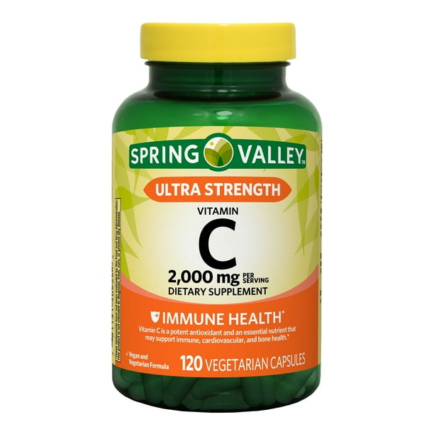 Spring Valley Ultra Strength Vitamin C Vegetarian Capsules, 2000 mg