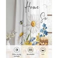 thumbnail image 6 of White Daisy Sheer Curtains 84 Inch Length 2 Panels Set for Living Room/Bedroom, Spring Floral Elegant Farmhouse Botanical Bees Kitchen Curtains Grommet Semi-Sheer Curtains Window Treatments 52"x84"x2, 6 of 7