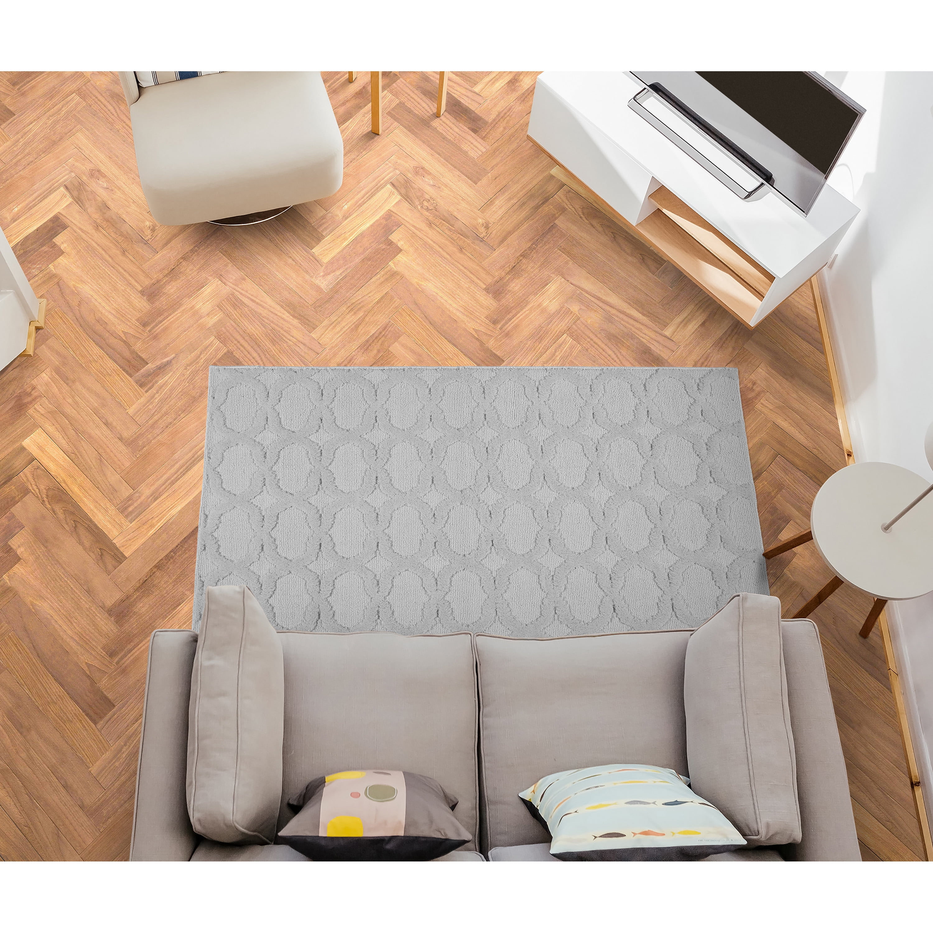 Garland Rug Sparta Silver Indoor Area Rug, 5' x 8'