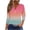 A-Pink, variant on MaFYtyTPR 3/4 Sleeve Shirts for Women Trendy Printed Button V-Neck Casual Loose Three Quarter Sleeved Blouse Womens 3/4 Sleeve Tops A-Red S