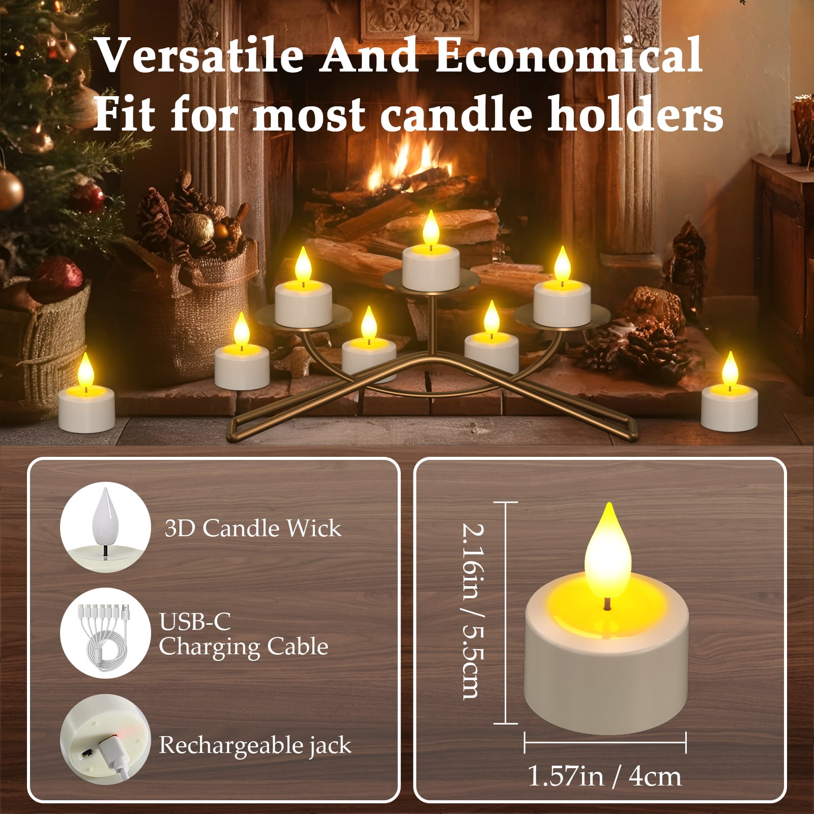 PChero Rechargeable Flameless Candles with Timer Remote, 12pcs Realistic Flickering LED Tea Lights Votive Battery Operated, Electric Fake Candle for Home Decor Halloween Christmas Wedding Warm White