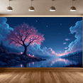 thumbnail image 3 of LUUFILx Mystical Tree Landscape Backdrop Background Scenic Banner Nature Photography Props Party Decorations Evening Celebration Sky Stars Decor, 3 of 7
