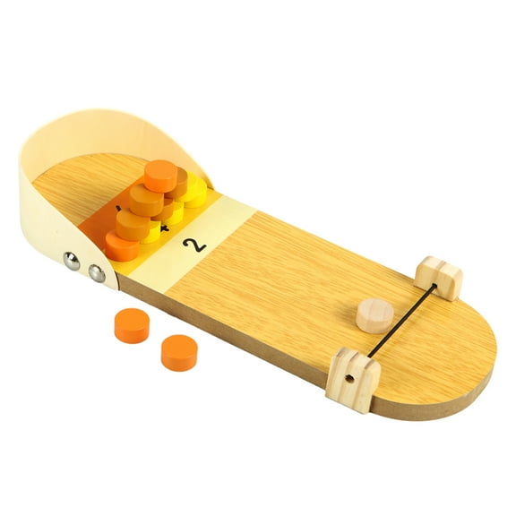 Aljoin Tabletop Wooden Board Desktop Catapult Chess toy Office Desk Stress Relief Gadgets Small Finger Toys Fun Gag Gifts for Men Adults Kids Teens Boys