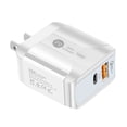 thumbnail image 2 of Cargador de teléfono móvil Viaje de negocios al aire libre Viaje Adaptador de carga USB Cargador rápido de teléfono, Blanco, Enchufe de EE. UU. AweSitey EL000416-05, 2 of 2