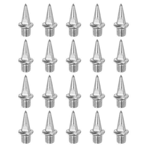 Uxcell Track Spikes 11.2mm Steel Replacement for Track Shoes, Silver Tone, 20 Pieces