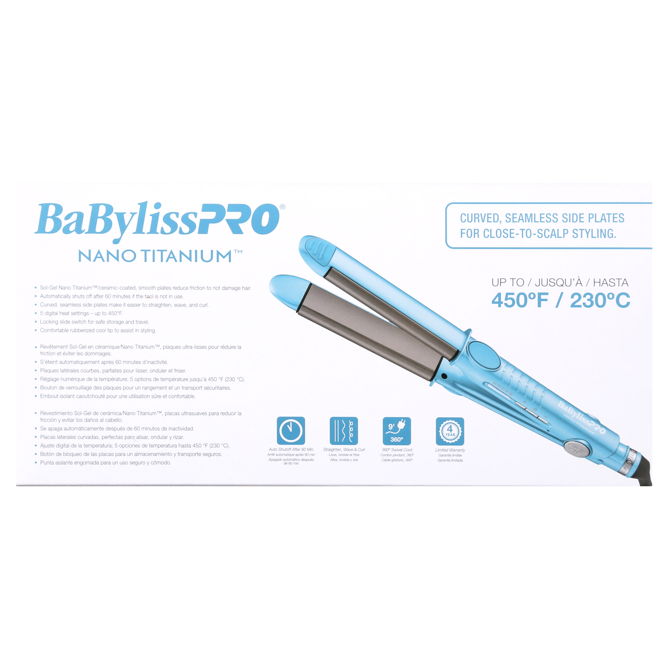 BaBylissPRO® Nano Titanium™ 1" Curved Styling Iron