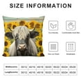 thumbnail image 5 of GOSMITH  Throw Pillow Covers Highland Cow with Sunflowers Cattle Design Square Pillowcase for Home Decor Sofa Car Bedroom Pillow case, 5 of 5