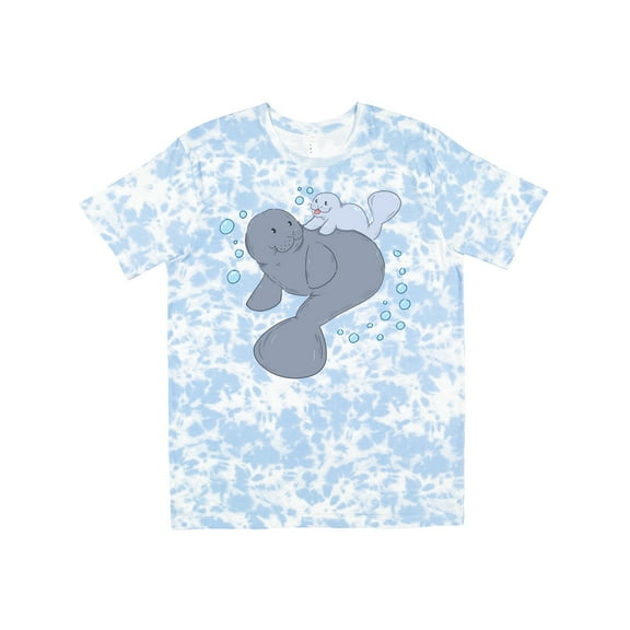 Inktastic Cute Manatees with Bubbles T-Shirt