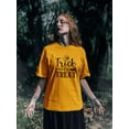 thumbnail image 2 of Trick Or Trear. Spider And Broom T-Shirt Women -Image by Shutterstock, Female Small, 2 of 4