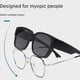thumbnail image 1 of Gafas de miopía, gafas cuadradas, gafas de sol polarizadas, gafas de visión nocturna amarillas que cambian de color para hombres y mujeres, 1 of 5