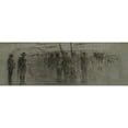 thumbnail image 2 of Winslow Homer 18x9 Black Ornate Wood Framed Double Matted Museum Art Print Titled - Officer and Aide Inspecting a Squadron (1863-1864), 2 of 5