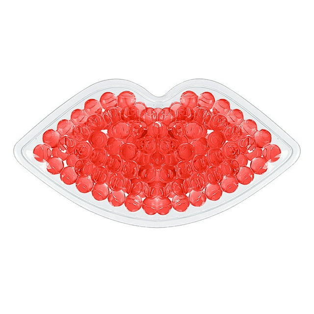 Outils de Beauté Pack de Gel de Glace Compresse Chaude Froide Pack Multi-Usage Sac de Glace en Forme de Lèvres Perles de Gel en Forme de Bouche Compresse Chaude Réutilisable 5Ml, Outils de Beauté pour Femmes
