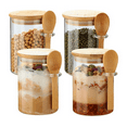 thumbnail image 5 of 4 Pack Overnight Oats Glass Containers with Lids and Spoons, Jars Spoons for Loose Tea, 5 of 6