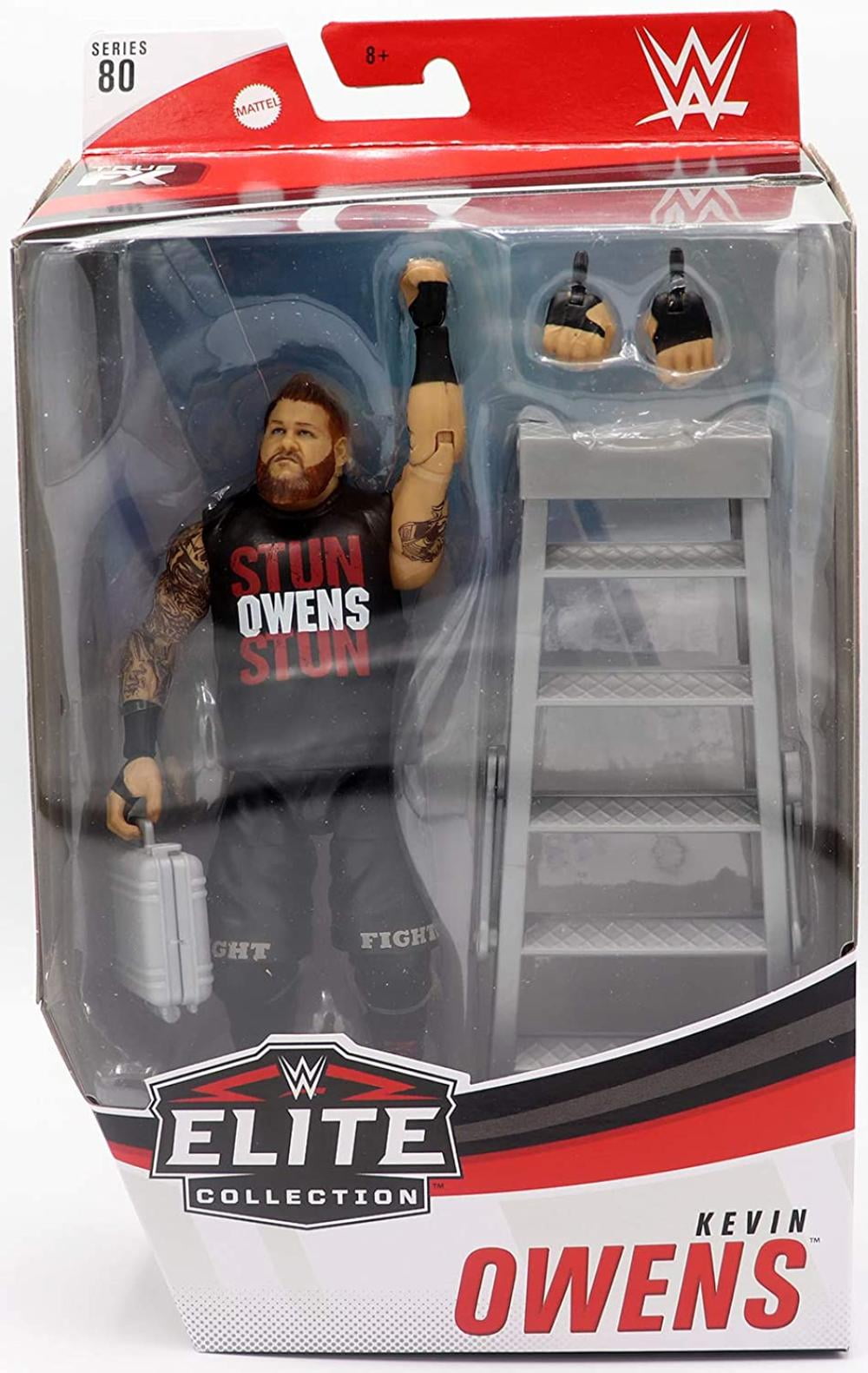 Ringside Kevin Owens Wwe Elite 80 Mattel Toy Wrestling Action Figure Includes Interchangeable Hands Briefcase Ladder Accessories By Visit The Ringside Store Walmart Com